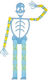 Phone Holder Adult Decompression Toy Halloween Skeleton Style Blue 17 Cm Length