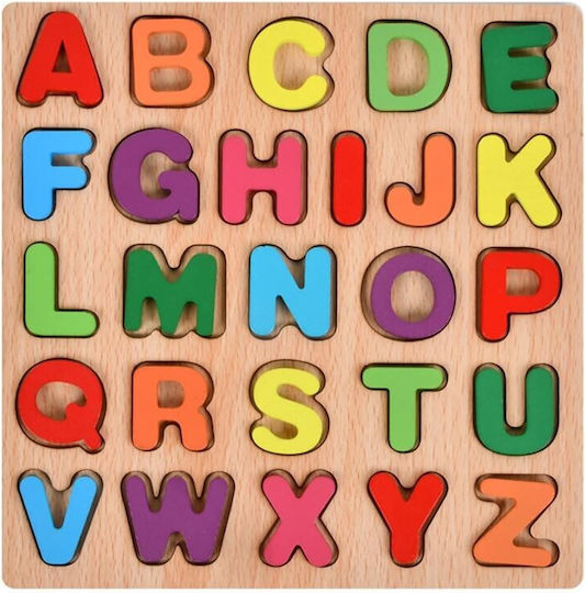 Placă Alfabet din Lemn Montessori Flippy Educație Timpurie 26 Litere din Lemn +18 Luni 20 X 20 Cm Vopsea pe Bază de Apă Multicolor
