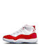 Air  11 Retro Мъжки Високи Сникърси Бели / Varsity Red / Black