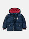 Παιδικό Casual Μπουφάν με Επένδυση & Κουκούλα Navy Μπλε
