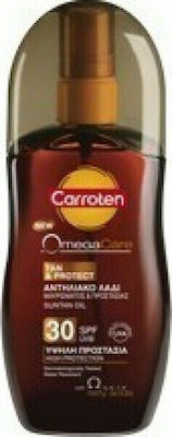 Carroten Omega Care Tan & Protect Oil Αδιάβροχο Αντηλιακό Λάδι για το Σώμα SPF30 125ml