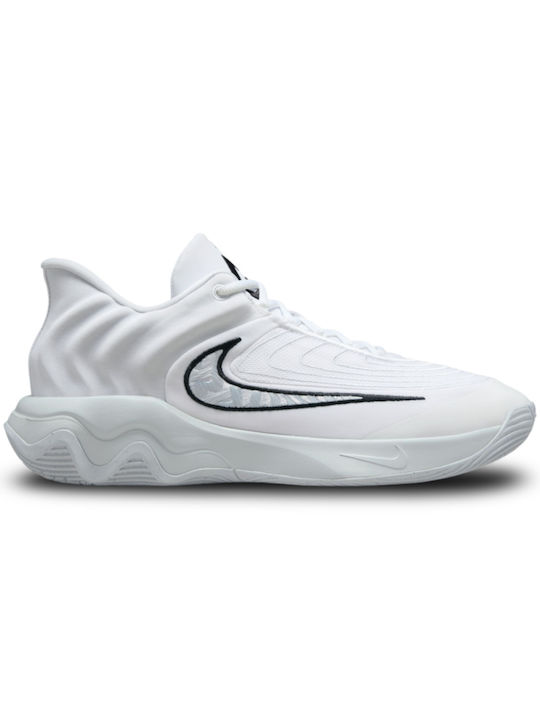 Nike Giannis Immortality 4 Χαμηλά Μπασκετικά Παπούτσια Λευκό / Pure Platinum / Μαύρο