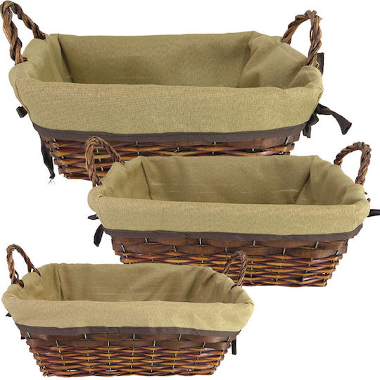 Marhome Комплект декоративни кошници Brown 3бр