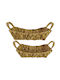 Marhome Set of Decorative Baskets Metal Beige 32cm 2pcs