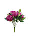 Bouquet of Artificial Flowers Peony Fuchsia 42cm Marhome