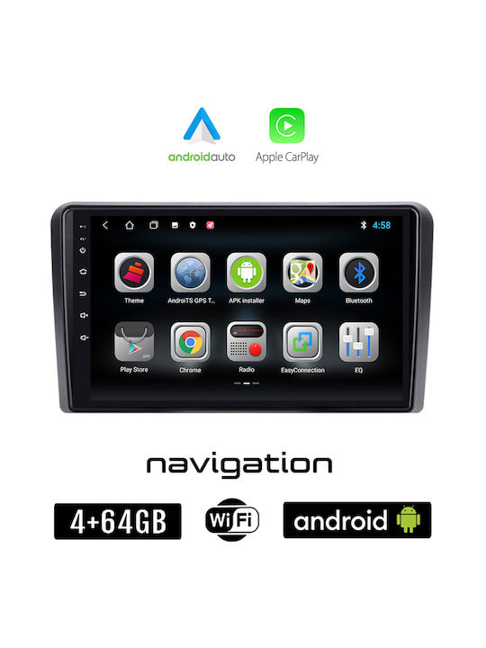 Booma Car-Audiosystem für Citroen C3 2001 2009 (Bluetooth/USB/WiFi/GPS/Apple-Carplay/Android-Auto) mit Touchscreen 9"