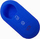Car Key Cover Case made of with 3 Buttons for Fiat / Lancia in Blue Color
