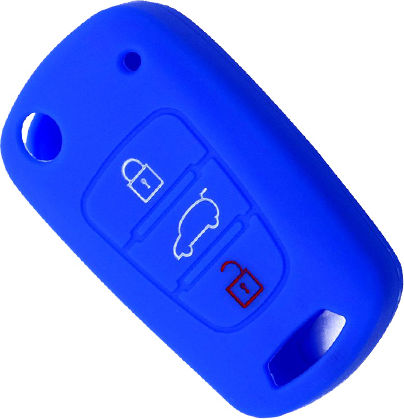 Car Key Cover Case made of with 3 Buttons for Hyundai in Black Color