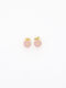 Kirkikosmima Κωνσταντινάτο Gold Plated Kids Earrings Studs made of Silver Pink