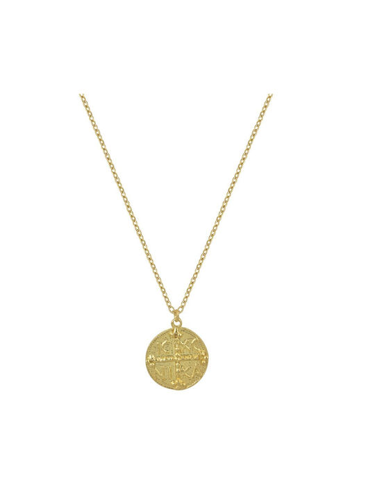 Papoulidis Jewellery Necklace Constantine Amulet from Gold Plated Silver