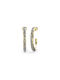 Guess Trinity Earrings Hoops made of Steel Gold Plated with Stones