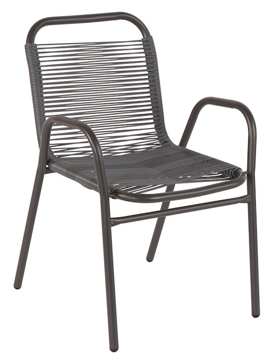 Gartenstühle Metallisch Avril Grau 54.5x56x78cm