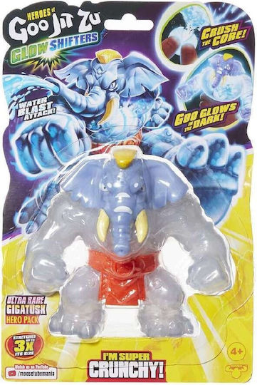 Giochi Preziosi Miniature Toy Glow Shifters Hero Goo Jit Zu Ultra Rare Gigatusk for 4+ Years Old
