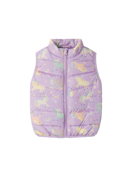 Name It Kids Coat Sleeveless Orchid Bloom