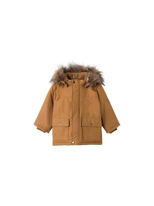 Name It Kids Parka Short with Hood Beige