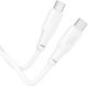 Hoco USB 2.0 Cable USB-C male - USB-C 100W PD Λευκό 1m