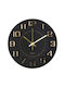 Wall Clock Metallic Black Ø30cm