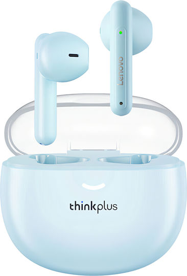 Lenovo LP1 Pro Earbud Bluetooth Handsfree Ακουστικά με Θήκη Φόρτισης Μπλε