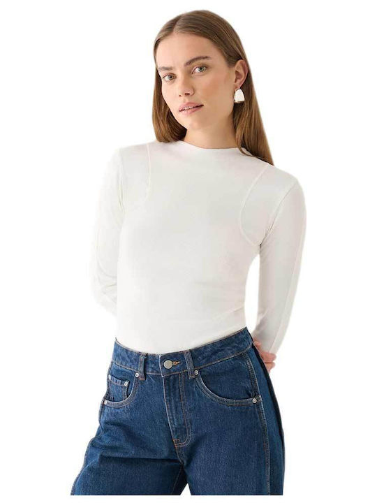 Women's Blouse Cotton Long Sleeve White