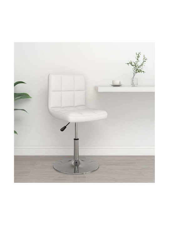 Stool Bar with Adjustable Height White 40x43x71-85.5cm