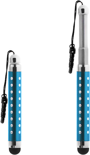 Avizar Retractable Pen with Rhinestones Γραφίδα Αφής σε Τιρκουάζ χρώμα STYL-MINI-DIAM-TURK