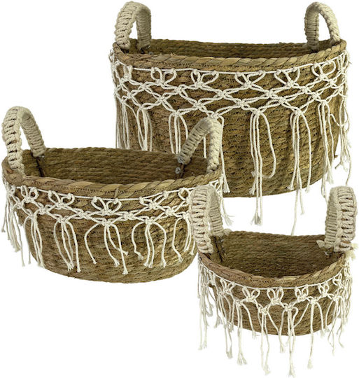 Marhome Комплект декоративни кошници Beige 3бр 05-00-94406