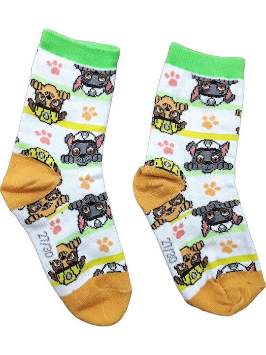 Paw Patrol Παιδικές Κάλτσες Green, Yellow