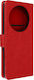 Red Flip Case Card Holder Video Support Honor Magic 5 Pro