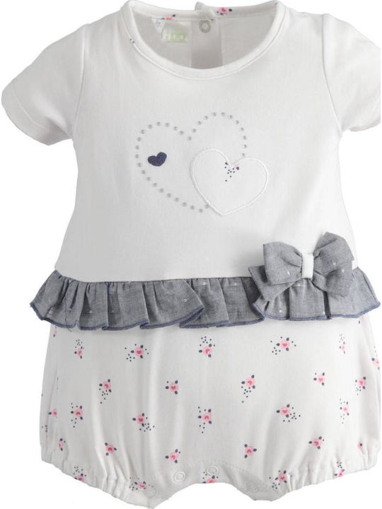 iDO Baby Bodysuit Short-Sleeved White
