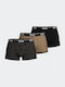 Men's Boxers Black-Dark Beige with Patterns 3Pack