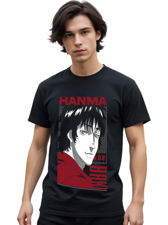 T-Shirt Baki Hanma 1 Popkultur Schwarz
