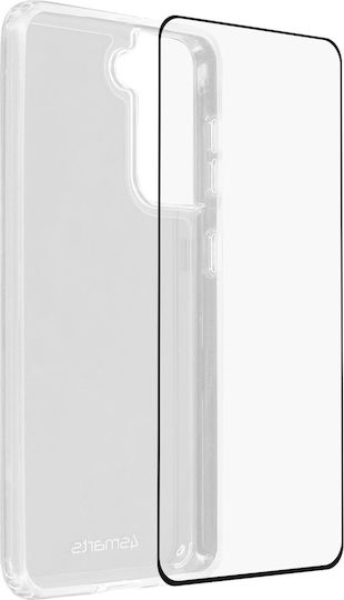 Rückseite Samsung Galaxy S21 Plus 4smarts 9H Panzerglas Schwarz