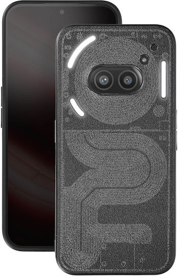 Avizar Case Nothing Phone 2a Textured Leatherette Back Black