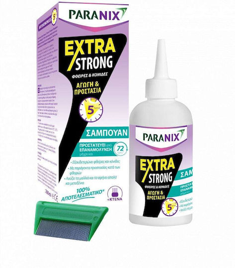 Paranix Extra Strong Σαμπουάν & Χτενάκι για Πρόληψη & Αντιμετώπιση Ενάντια στις Ψείρες 200ml