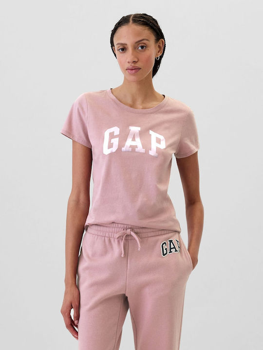 GAP Logo Γυναικείο T-shirt Ροζ, Lilas Pink