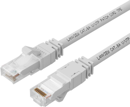Lanview U/UTP Kat.6a Ethernet Netzwerkkabel 0.5m Weiß