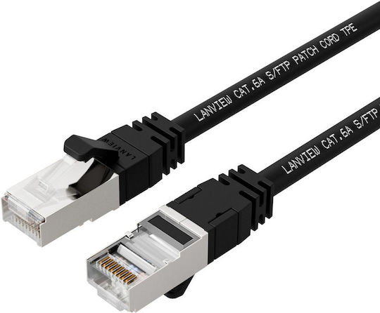 Lanview S/FTP Cat.6a Gigabit Ethernet Network Cable 7.5m Black