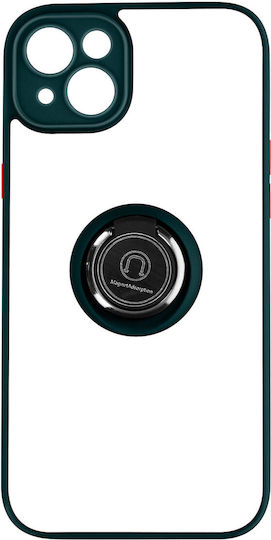 Iphone 14 Case Bi-material Metallic Ring Video Stand Green