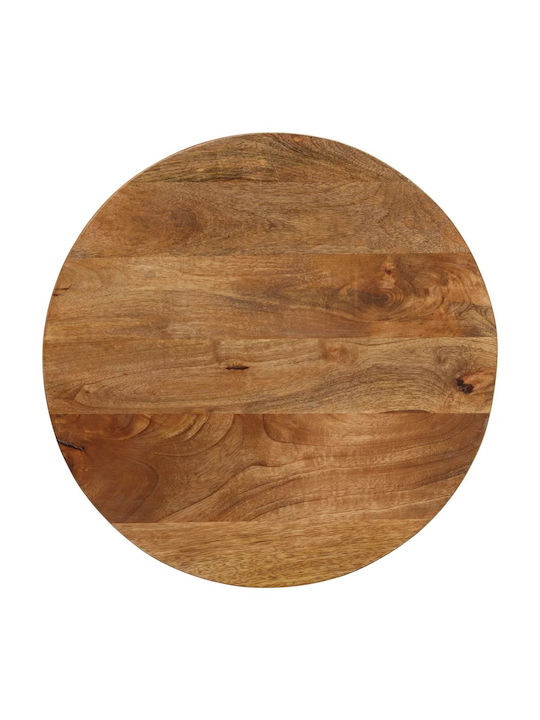 vidaXL Round Table Surface made of Solid Wood Mango 40x40x2.5cm 370070 1pcs
