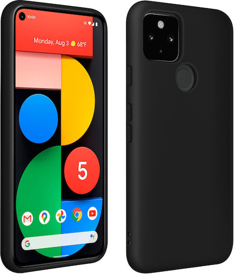 Carcasă spate Google Pixel 5 semi-rigidă Soft Touch compatibilă Qi neagră