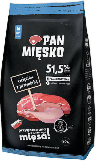 Pan Miesko 20kg Dry Food for Puppies with Calf and Quail