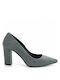 Ellen Suede Pointed Toe Gray Heels