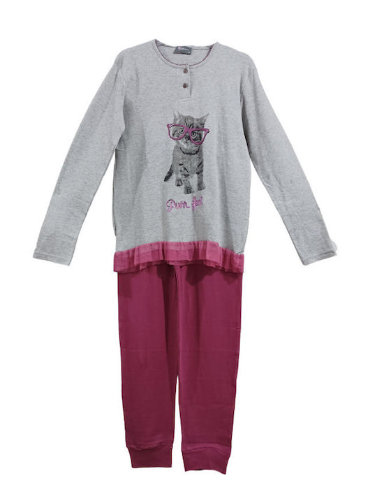 Ogham Winter Damen Pyjama-Set Gray
