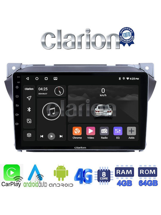 Clarion Auto-Audiosystem für Suzuki Hoch 2009>2016 (Bluetooth/USB/WiFi/GPS/Apple-Carplay/Android-Auto) mit Touchscreen 9"