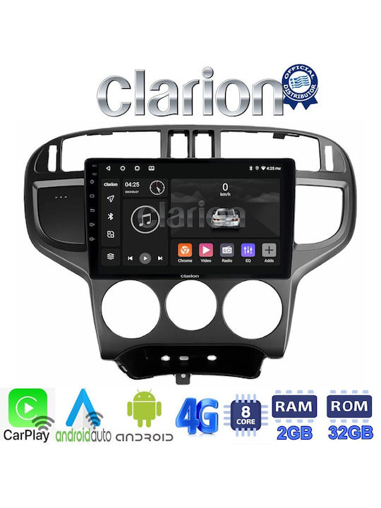 Clarion Car Audio System for Hyundai Matrix 2001 > 2011 (Bluetooth/USB/WiFi/GPS/Apple-Carplay/Android-Auto) with Touch Screen 9"