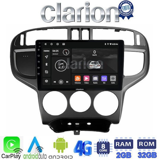 Clarion Auto-Audiosystem für Hyundai Matrix 2001 > 2011 (Bluetooth/USB/WiFi/GPS/Apple-Carplay/Android-Auto) mit Touchscreen 9"