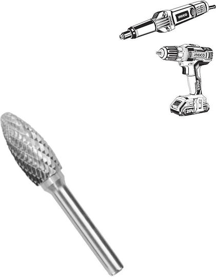 Ingco Φρέζα Καρβιδίου για Μέταλλο 6mm