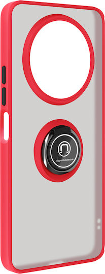 Avizar Ring Case Redmi A3 Shockproof Magnetic Compatible Stand Function Red