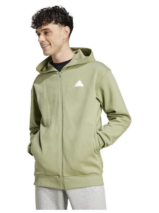 adidas Future Icons Badge Ζακέτα Χακί με Κουκούλα