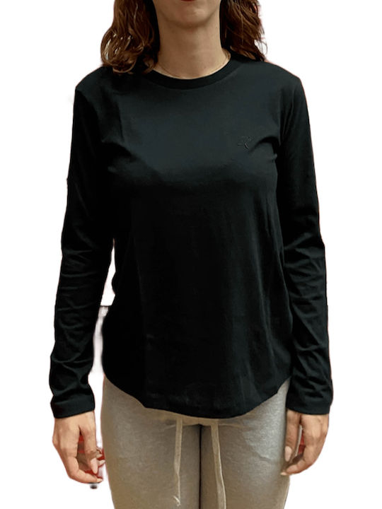Damen Bluse Langärmelig Black